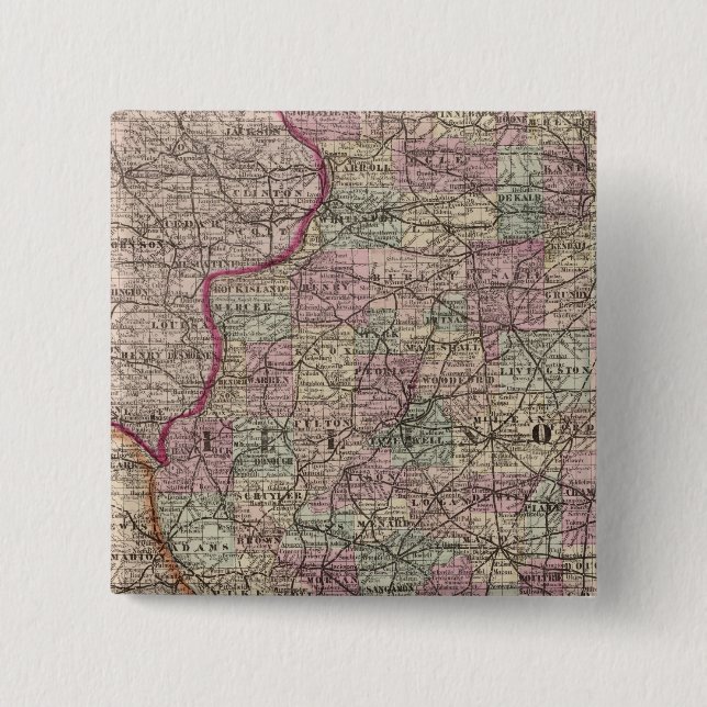 Illinois 10 15 cm square badge (Front)