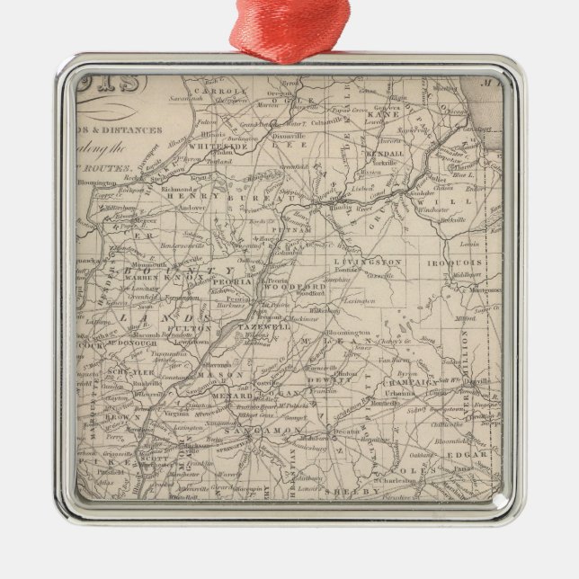 Illinois 12 metal tree decoration (Front)