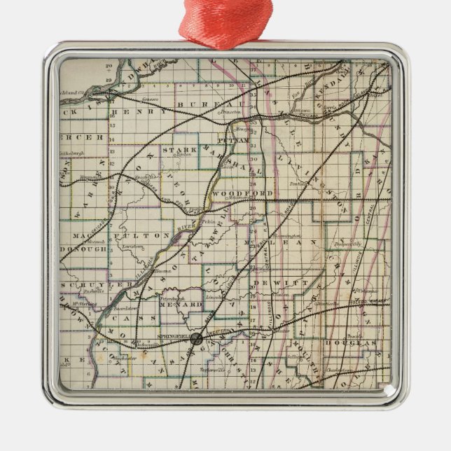 Illinois 13 metal tree decoration (Front)