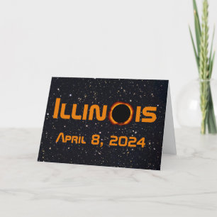 Illinois 2024 Total Solar Eclipse Card