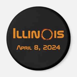 Illinois 2024 Total Solar Eclipse Magnet