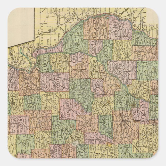 Illinois 2 square sticker (Front)