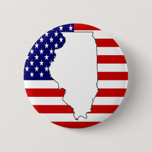 ILLINOIS 6 CM ROUND BADGE