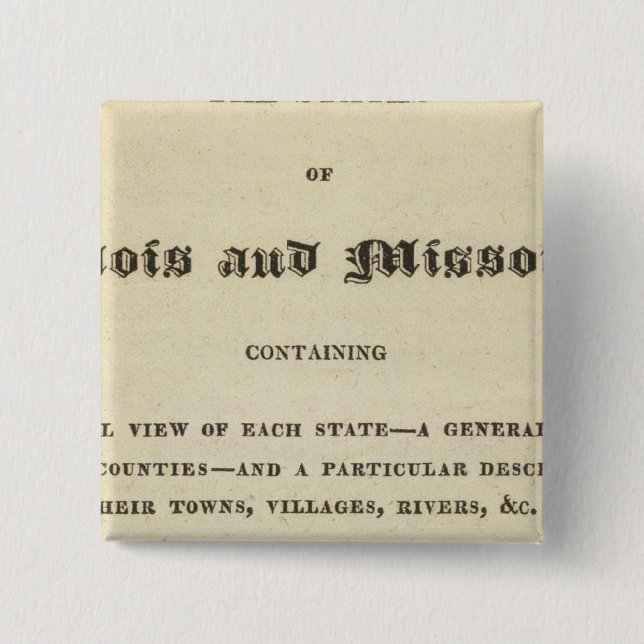 Illinois and Missouri 2 15 Cm Square Badge (Front)