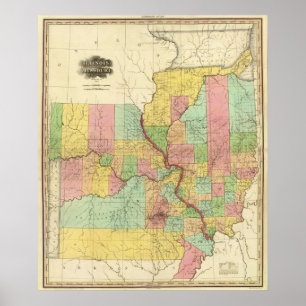 Illinois and Missouri 4 Poster