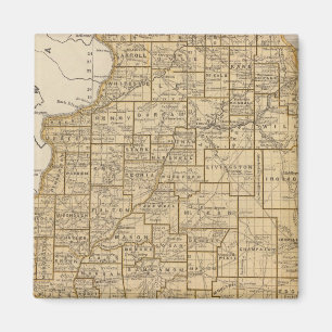 Illinois Atlas Map Magnet