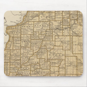 Illinois Atlas Map Mouse Pad