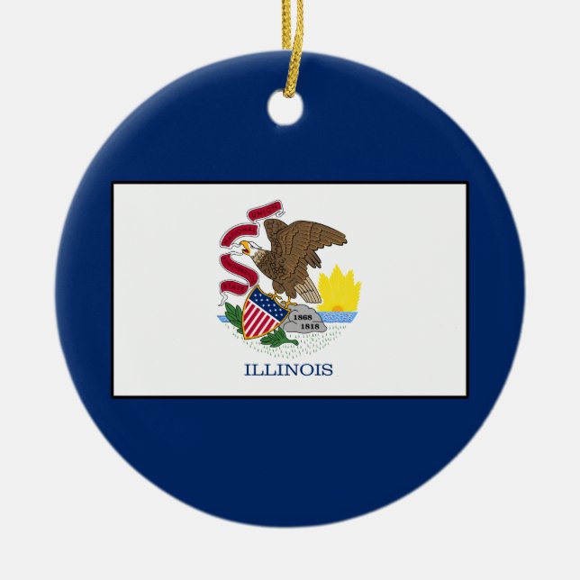 Illinois Ceramic Tree Decoration (Front)