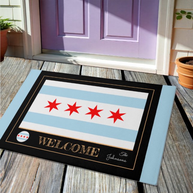 Illinois & Chicago Flag, City house mat /sport USA (Creator Uploaded)