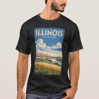 Illinois Chicago Skyline Illustration Travel Art