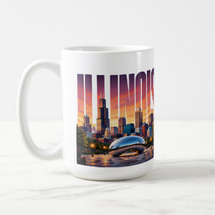 Illinois Chicago Skyline Lakefront City Adventure Coffee Mug