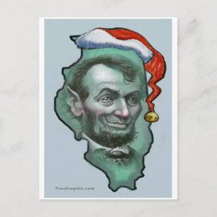 Illinois Christmas Holiday Postcard
