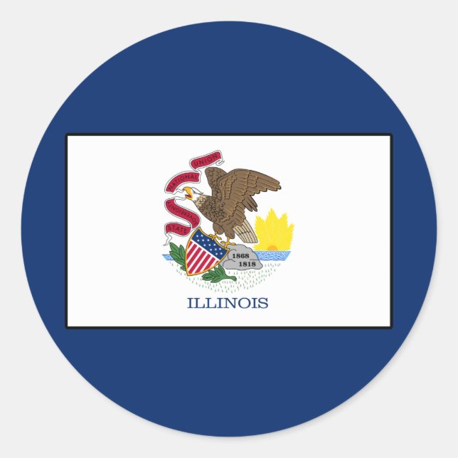 Illinois Classic Round Sticker (Front)