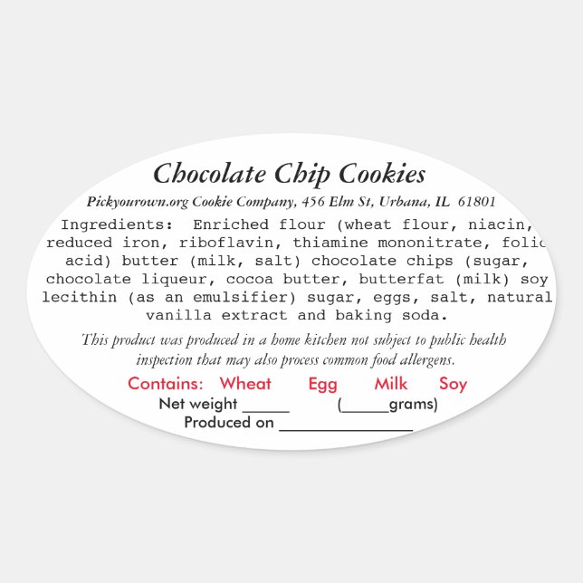 ILLINOIS Cottage Law Label bakery, cocoa bomb (Front)