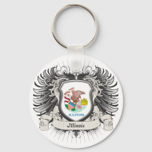 Illinois Crest Key Ring