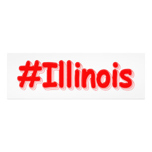 "#Illinois " Cute Design. Buy Now Photo Print