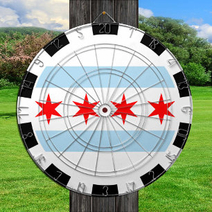 Illinois Dartboard & City Chicago Flag /game board