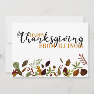 Illinois Fall Foliage Thanksgiving Card