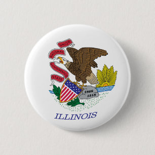 Illinois Flag Button