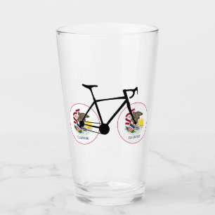 Illinois Flag Cycling Glass