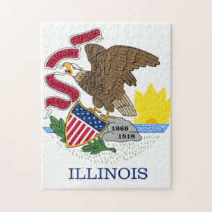 Illinois flag jigsaw puzzle
