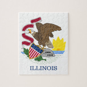 ILLINOIS FLAG JIGSAW PUZZLE