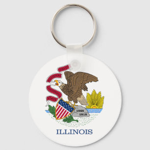 Illinois Flag Keychain