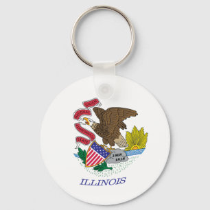Illinois Flag Keychain