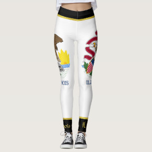 Illinois flag leggings