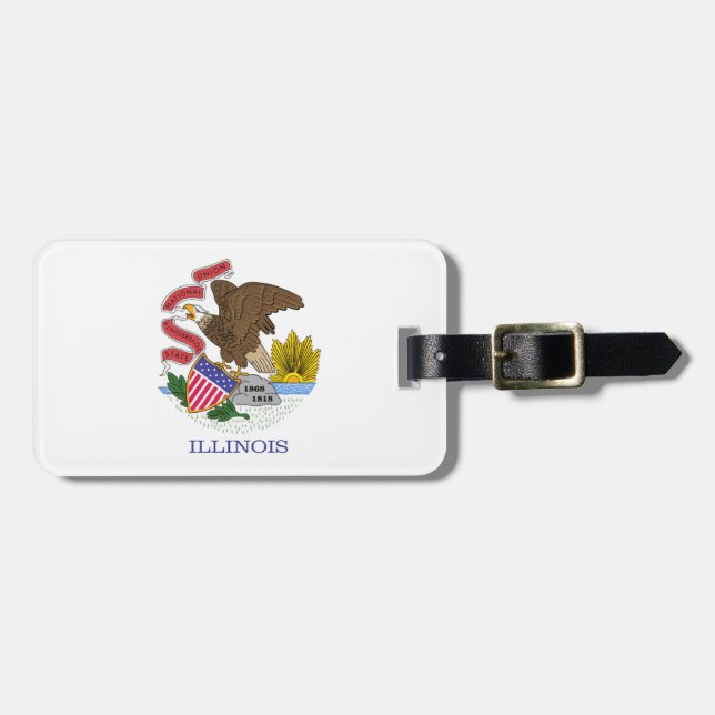 Illinois Flag  Luggage Tag (Front Horizontal)