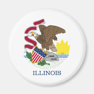 Illinois flag magnet