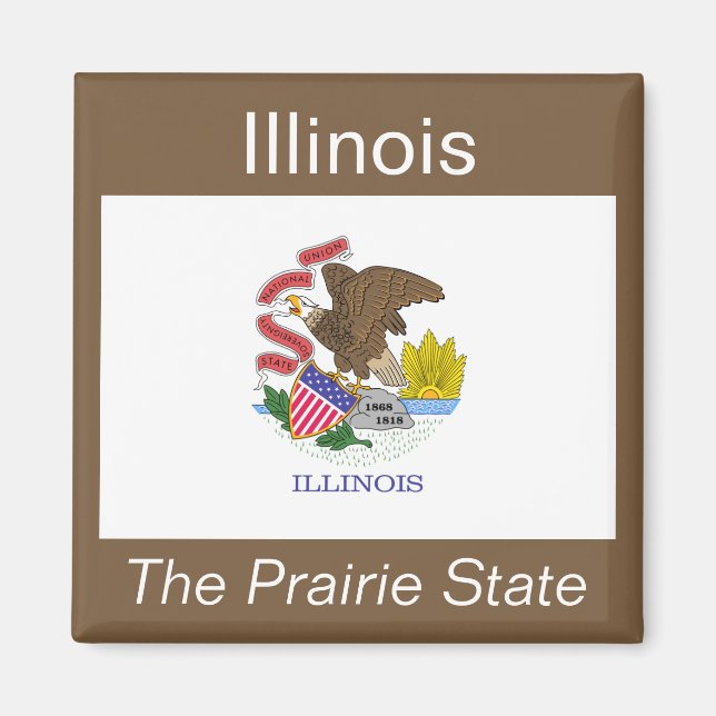 Illinois Flag Magnet (Front)