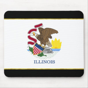 Illinois flag mouse pad