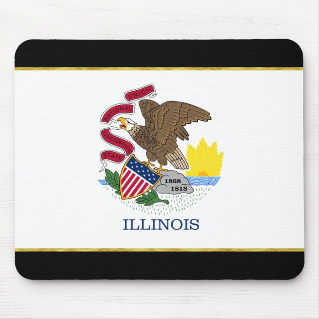 Illinois flag mouse pad (Front)