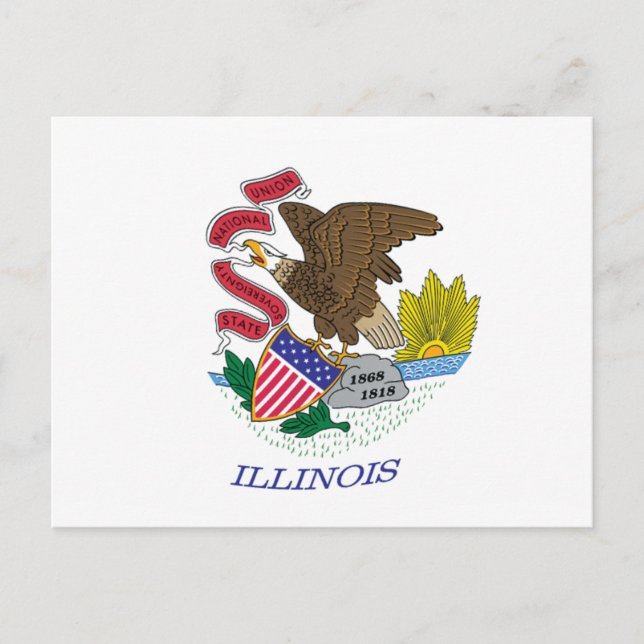 Illinois Flag Postcard (Front)