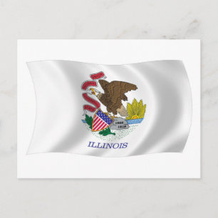 Illinois Flag Postcard