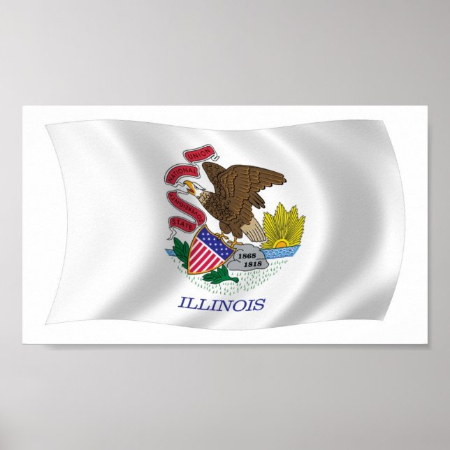 Illinois Flag Poster Print (Front)