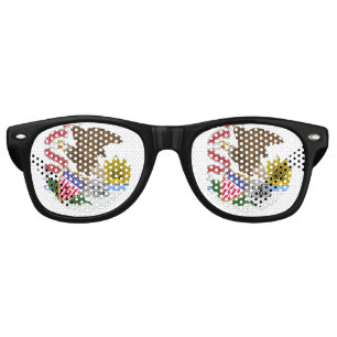 Illinois Flag Retro Sunglasses