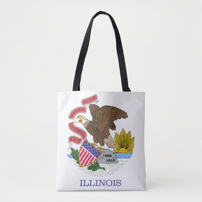 Illinois Flag Tote Bag (Front)