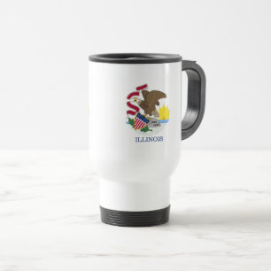 Illinois flag travel mug