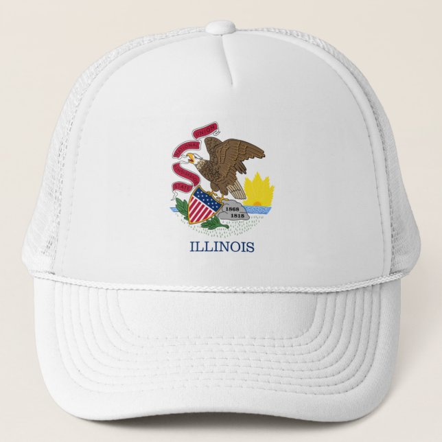 ILLINOIS FLAG TRUCKER HAT (Front)