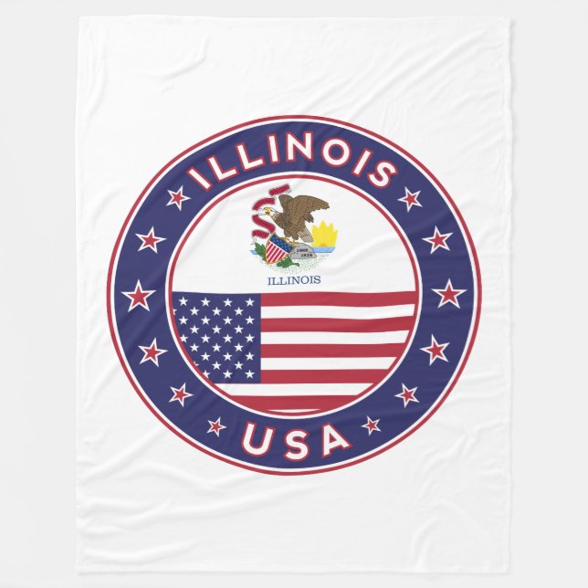 Illinois Fleece Blanket (Front)