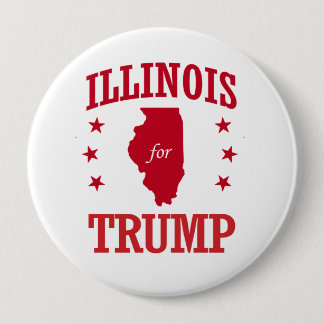 ILLINOIS FOR DONALD TRUMP 10 CM ROUND BADGE