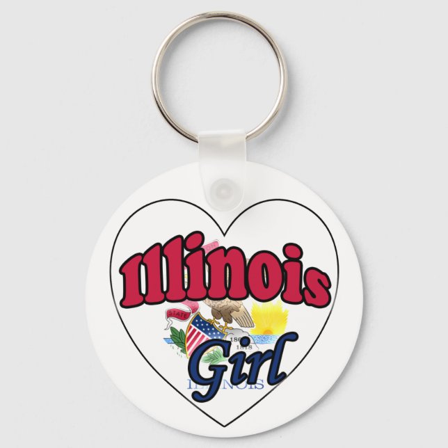 Illinois Girl Key Ring (Front)