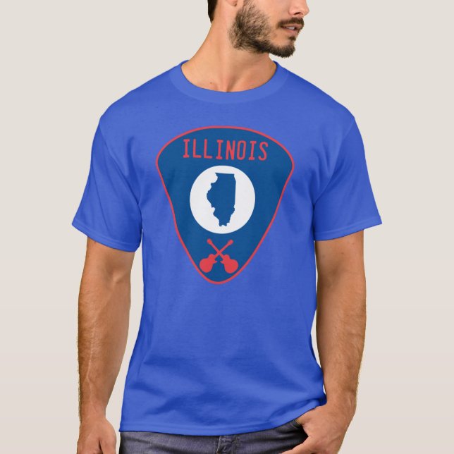 Illinois Guitar Pick T-Shirt (Front)