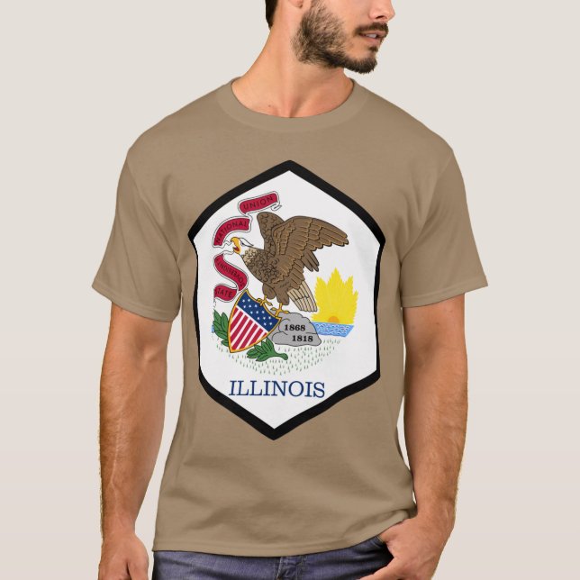 ILLINOIS HEXAGONAL SEAL T-Shirt (Front)