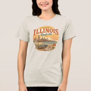 Illinois Historic Route 66 Vintage Tri-Blend Shirt