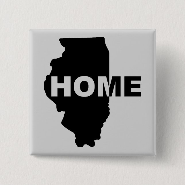 Illinois Home Away From Home Button Badge Pin (Front)