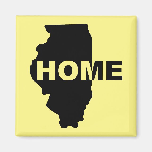 Illinois Home Away From Home Fridge Magnet (Front)