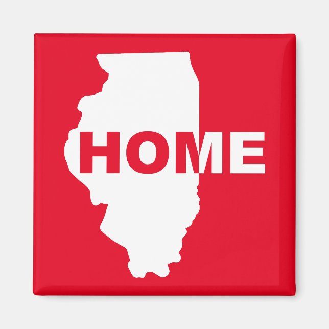 Illinois Home Away From Home Fridge Magnet (Front)